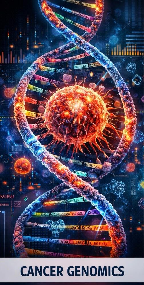Cancer Genomics - DNA helix and molecular structures